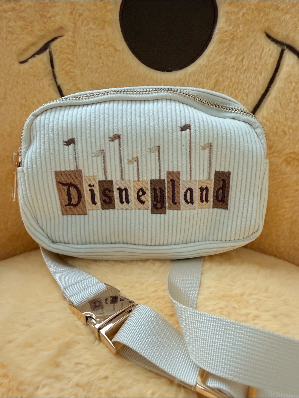 Disneyland Embroidered Light Blue Crossbody Bag